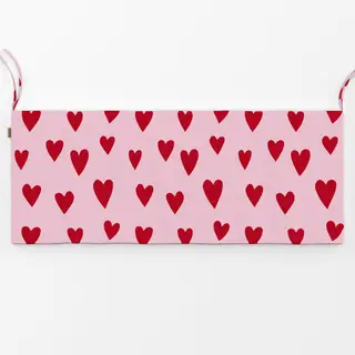 Bankauflage rote Herzen auf rosa