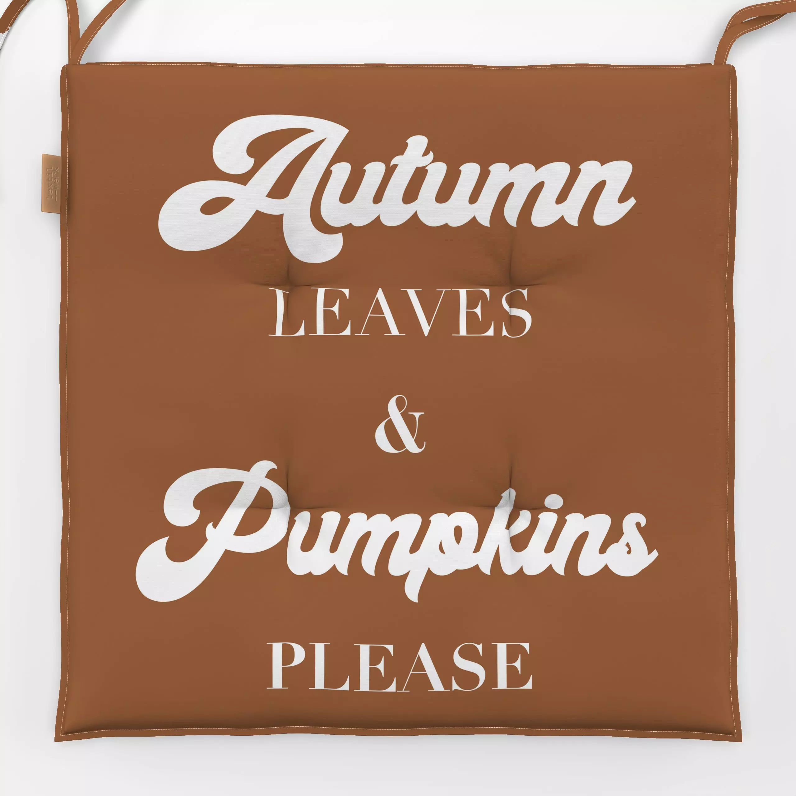 Sitzkissen Autumn Leaves and Pumpkins - Herbst, Sprüche & Schriftzüge - von „Monika Strigel"; Lustig, Herbst, landhaus, Zimt...