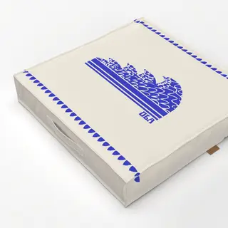 Bodenkissen Ola blauweiss
