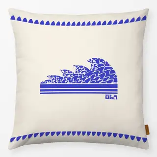 Kissen Ola blauweiss