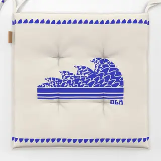 Sitzkissen Ola blauweiss