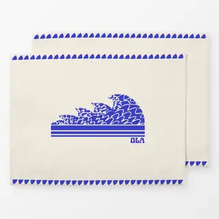 Tischset Ola blauweiss