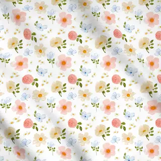 Meterware Summer Vibes pastell flowers