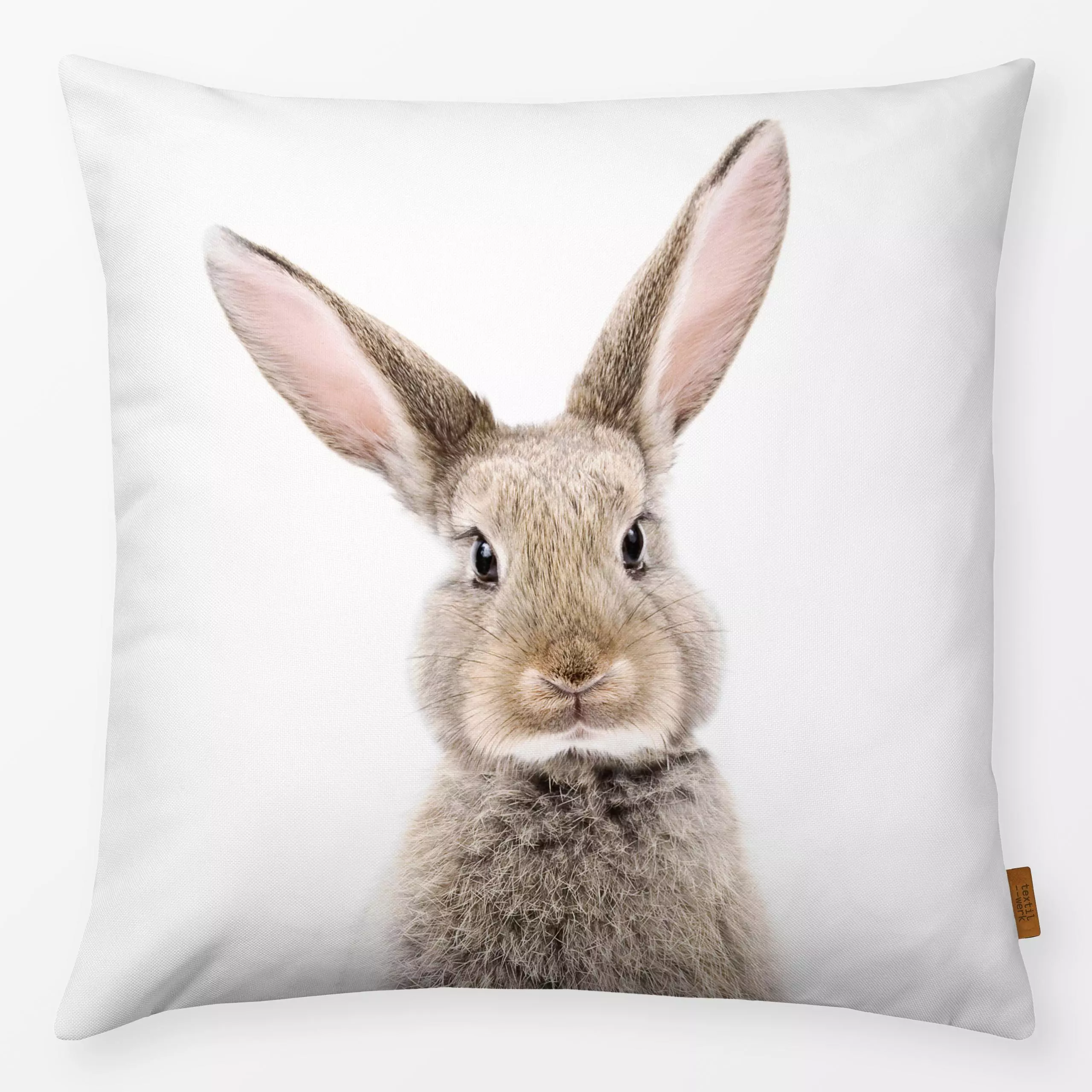Kissen Baby Hase - Tiere - von „Sisi and Seb"; Hase, Tiere, niedlich, Kaninchen, Ostern, Osterhase, minimalistisch, Hase, ha...