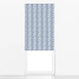 Raffrollo Florale Streifen Blau