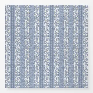 Tischdecke Florale Streifen Blau