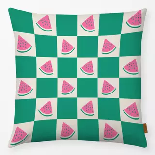 Kissen Checks Watermelon Green