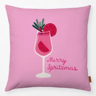 Kissen Merry Spritzmas pink
