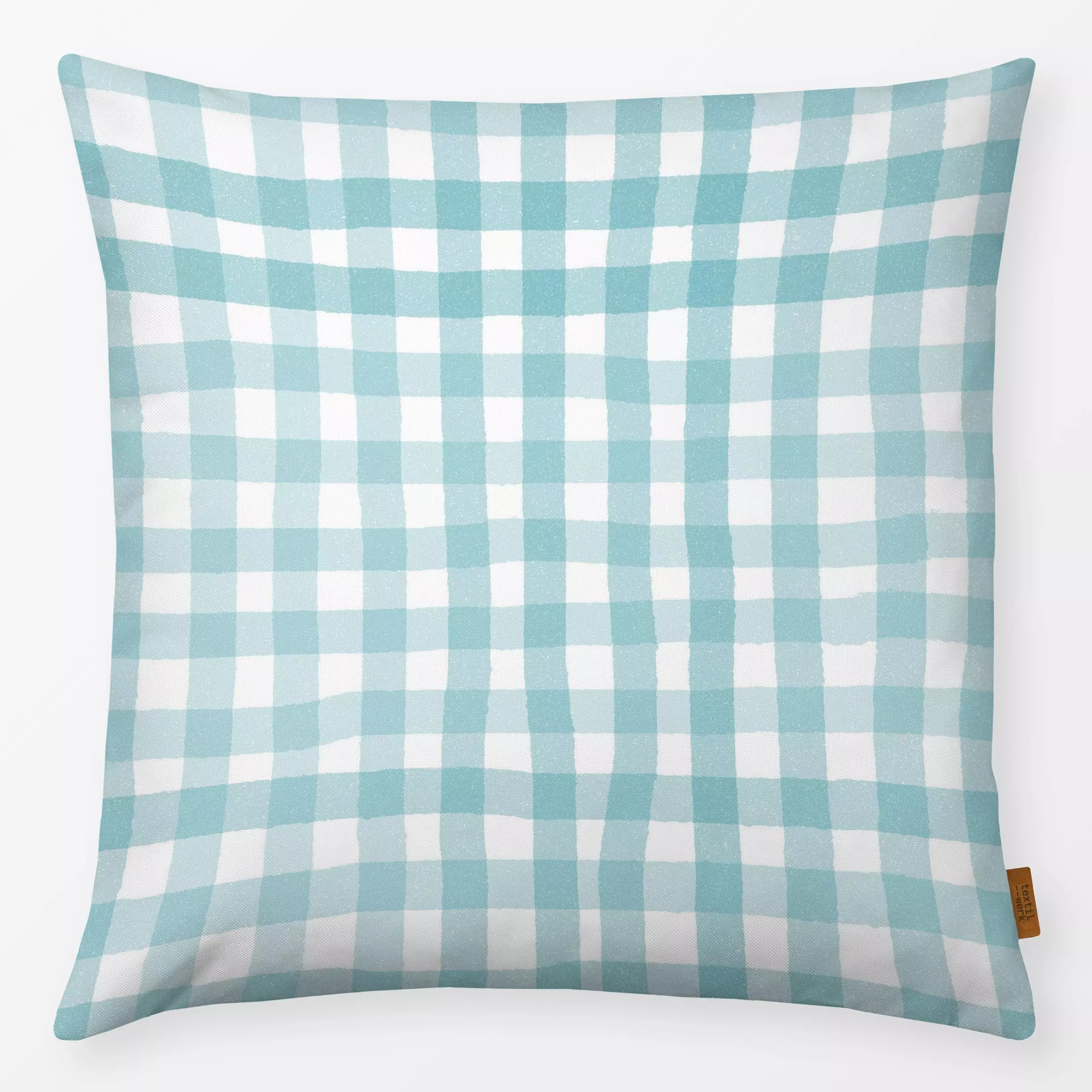 Kissen Cottag Summer Gingham Blue - Frühling, Sommer, Symbole & Muster - von „Monika Strigel"; Sommer, Karo, landhaus, karie...