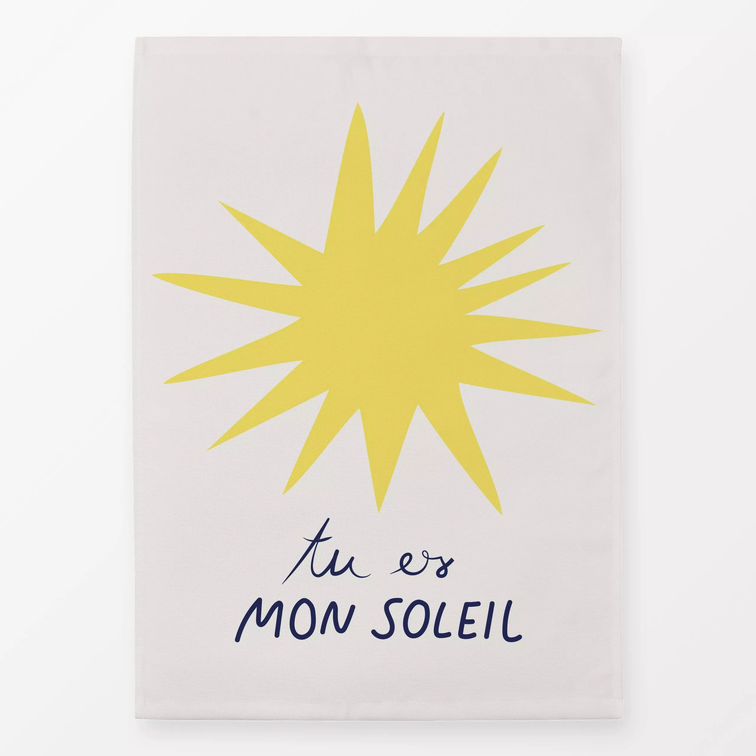 Geschirrtücher Mon Soleil - Sommer, Sprüche & Schriftzüge - von „Jana Driver"; Sonne, beige, Sommer, typografie, gelb, janad...