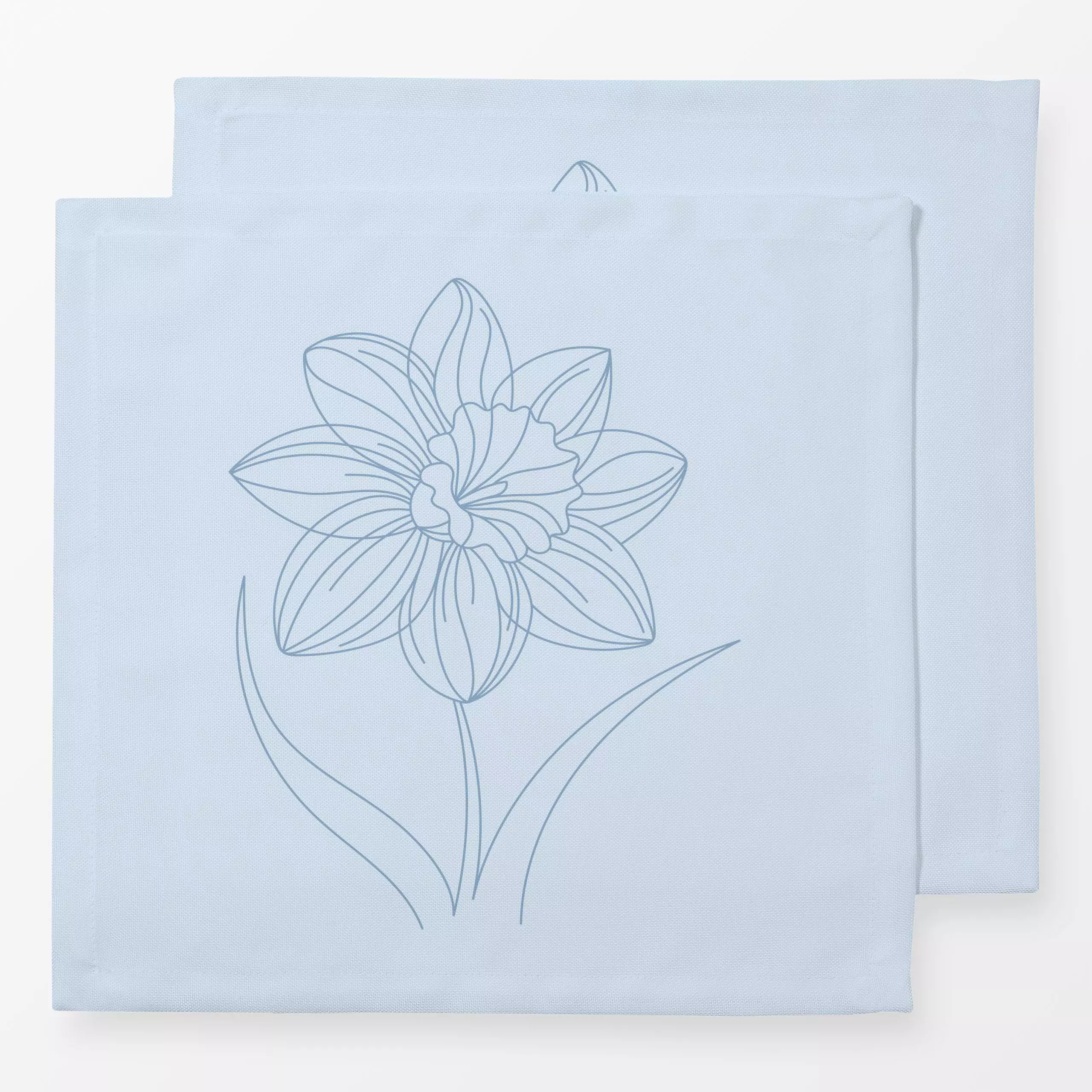 Servietten FRÜHLING Osterglocke 1 - Blumen & Florales, Frühling, Ostern - von „Primus Pattern"; minimal, Blumen, Blüten, Pas...