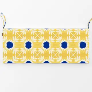 Bankauflage Azujelo Muster 11 gelb blau