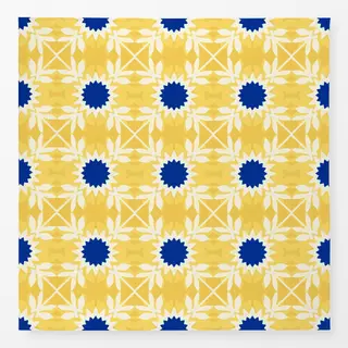 Tischdecke Azujelo Muster 11 gelb blau