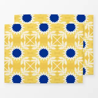 Tischset Azujelo Muster 11 gelb blau