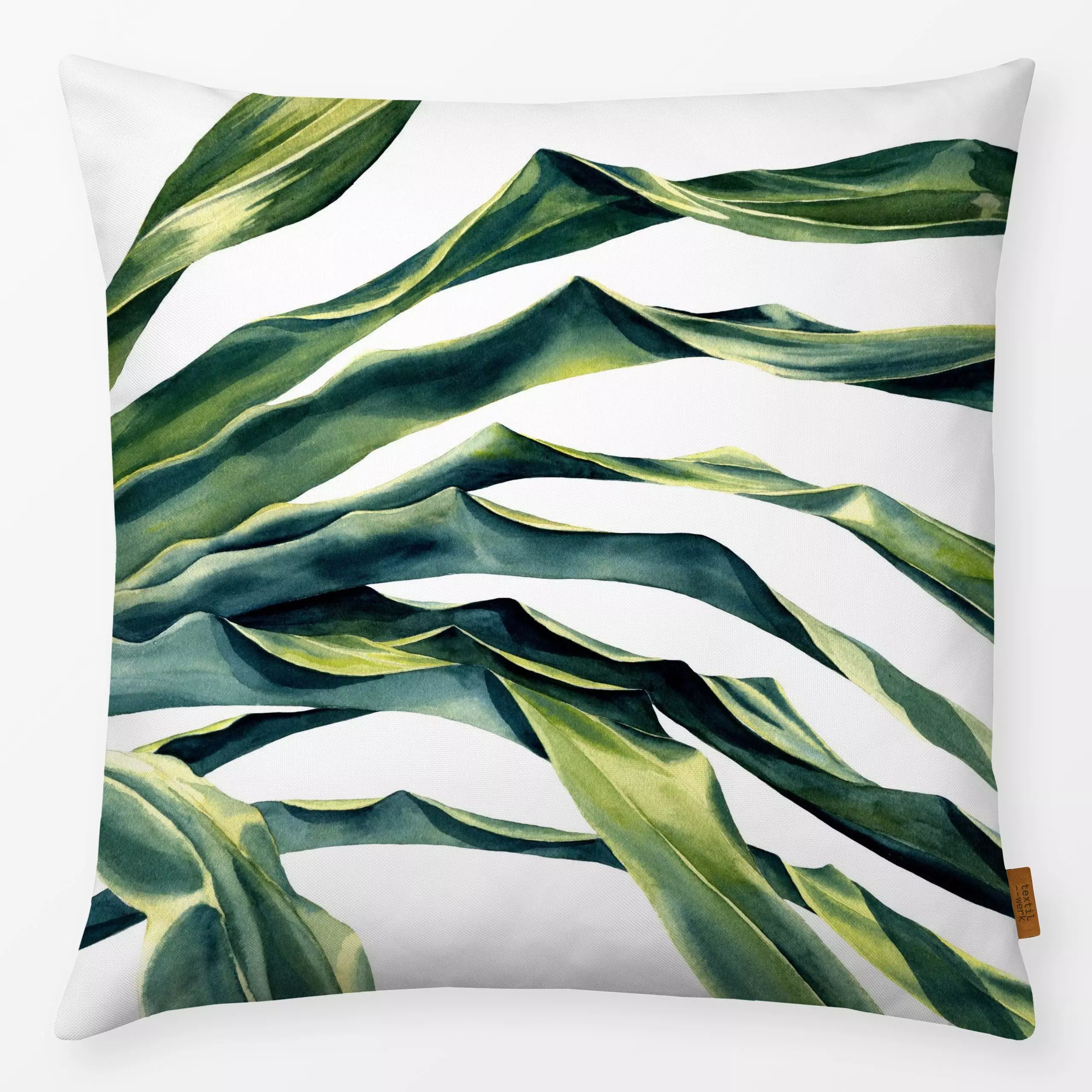 Kissen Tropical Vibes Palmenblaetter - Natur & Landschaft, Sommer, Pflanzen & Botanik - von „youdesignme“; tropisch, tropica...