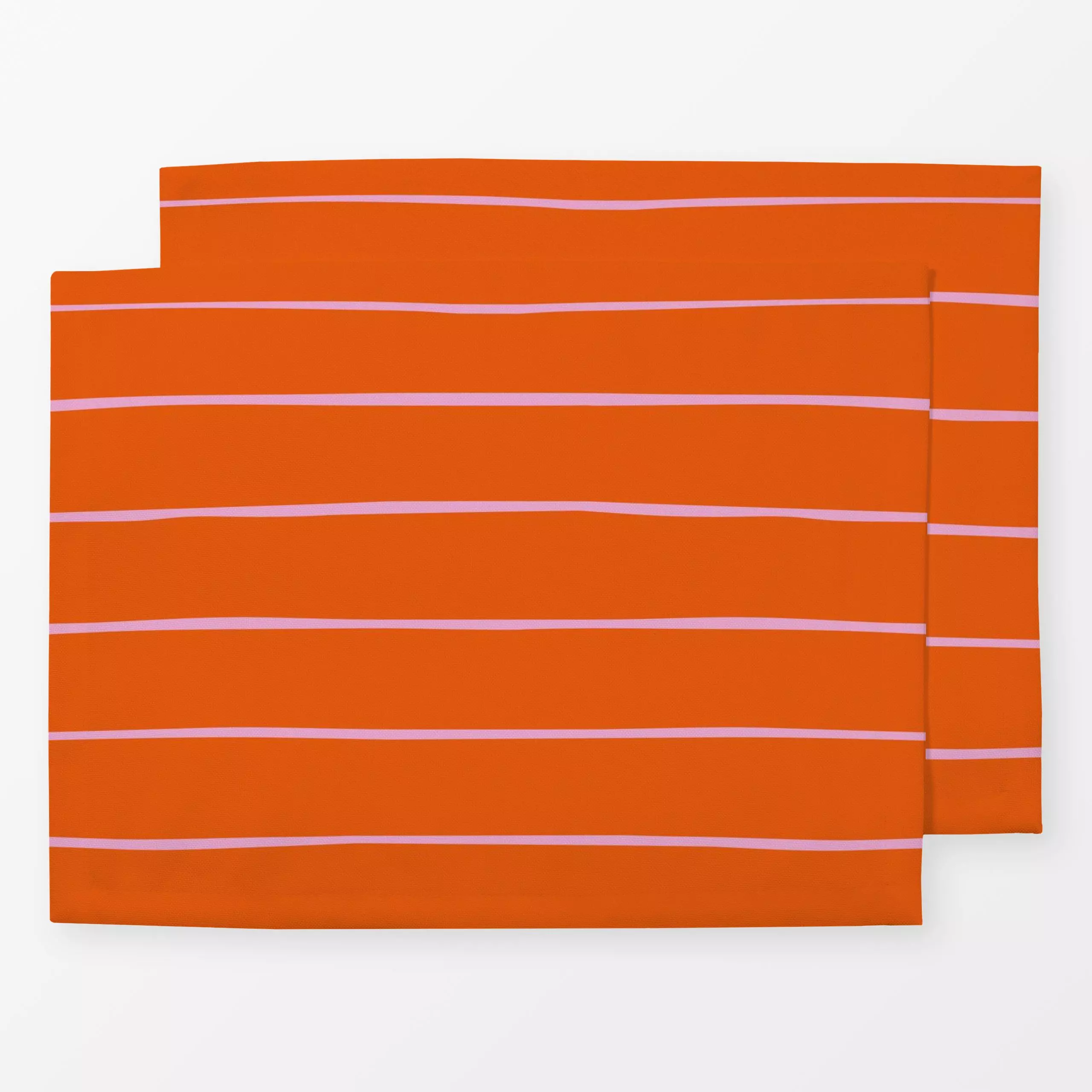 Tischset Papaya Streifen rosa orange, gemustert, Früchte, Sommer, von Carolin Vonhoff