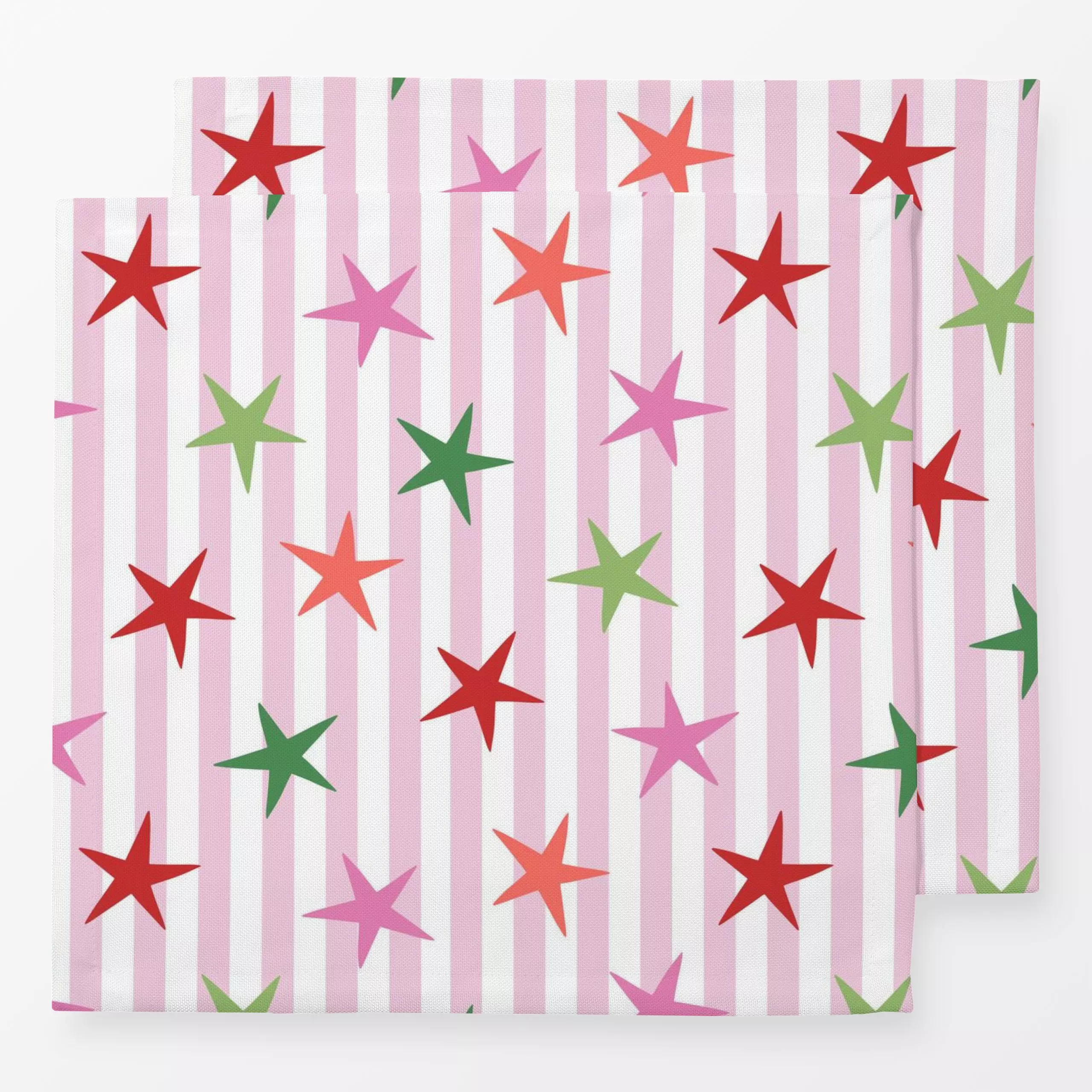 Servietten Sterne auf Streifen - Kinderzimmer & Motive für Kinder, Weihnachten, Anlässe - von „Vivian Hasenclever"; Streifen...