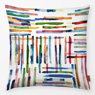 Kissen Bunt Minimal Streifen Aquarell