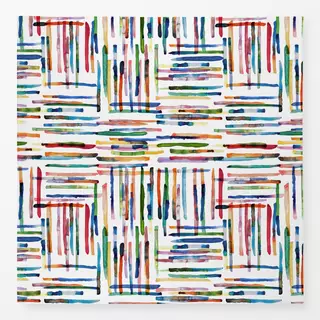 Tischdecke Bunt Minimal Streifen Aquarell