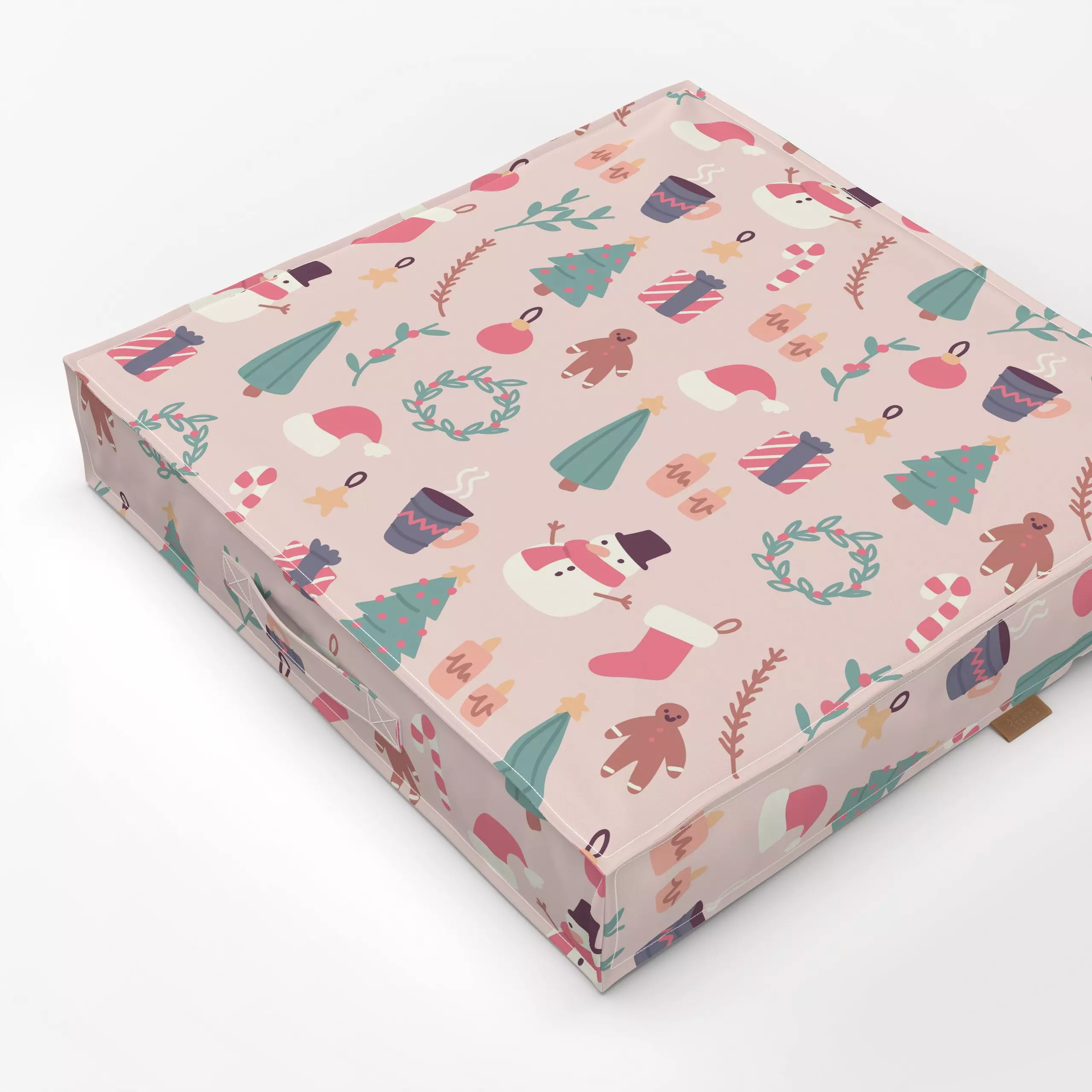 Bodenkissen It's Christmas Time Once Again - Weihnachten - von „Sara Maese"; Merry Christmas, Weihnachten, Winter, Happy, ho...