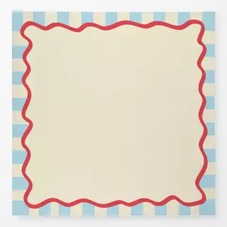 Tischdecke Roter Rahmen Kariert