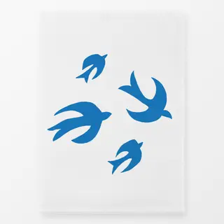 Geschirrtücher Fliegende Vögel hellblau