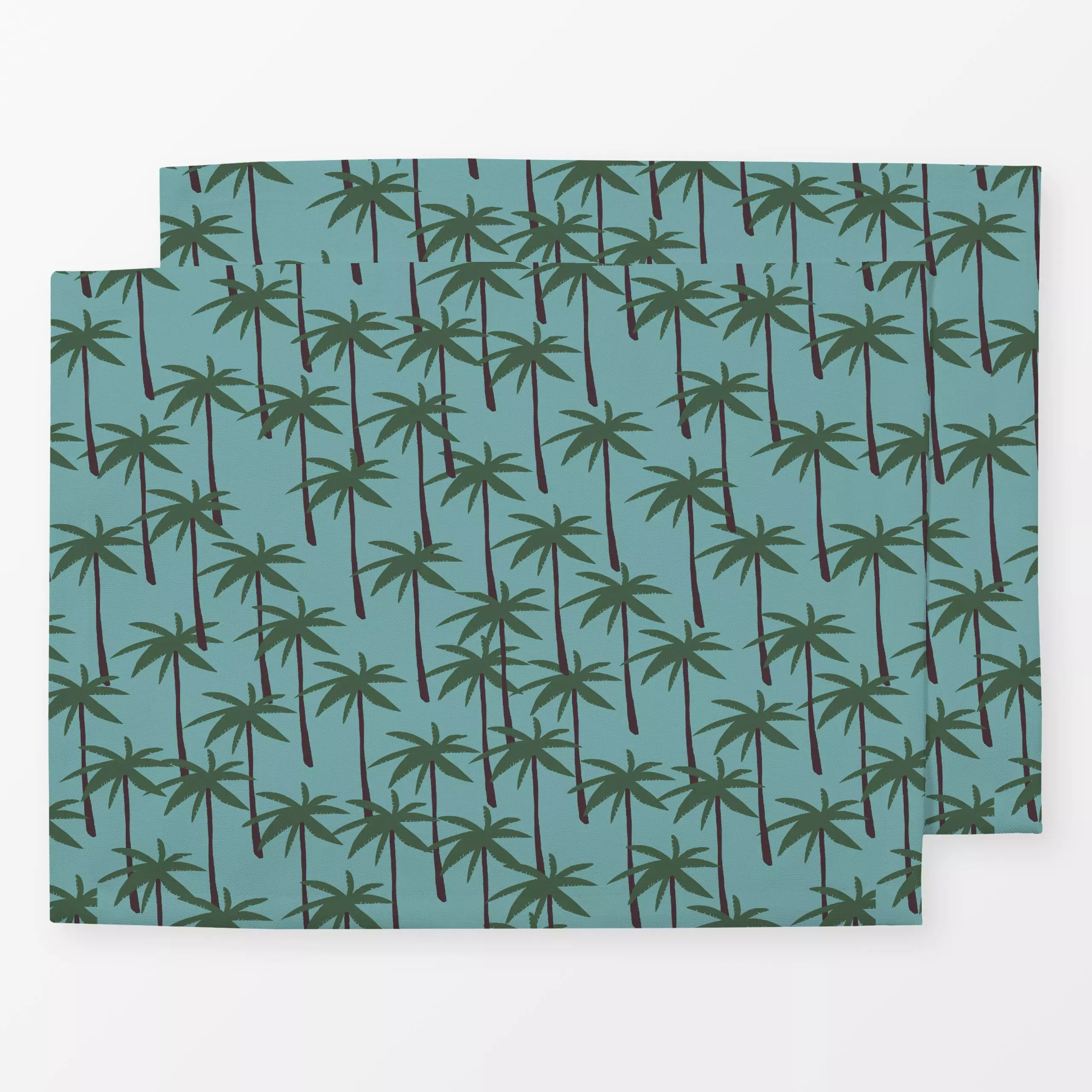 Tischset Vintage Palm Beach Green, Blumen, tropisch, Sommer, von Studio ROSAGRAU
