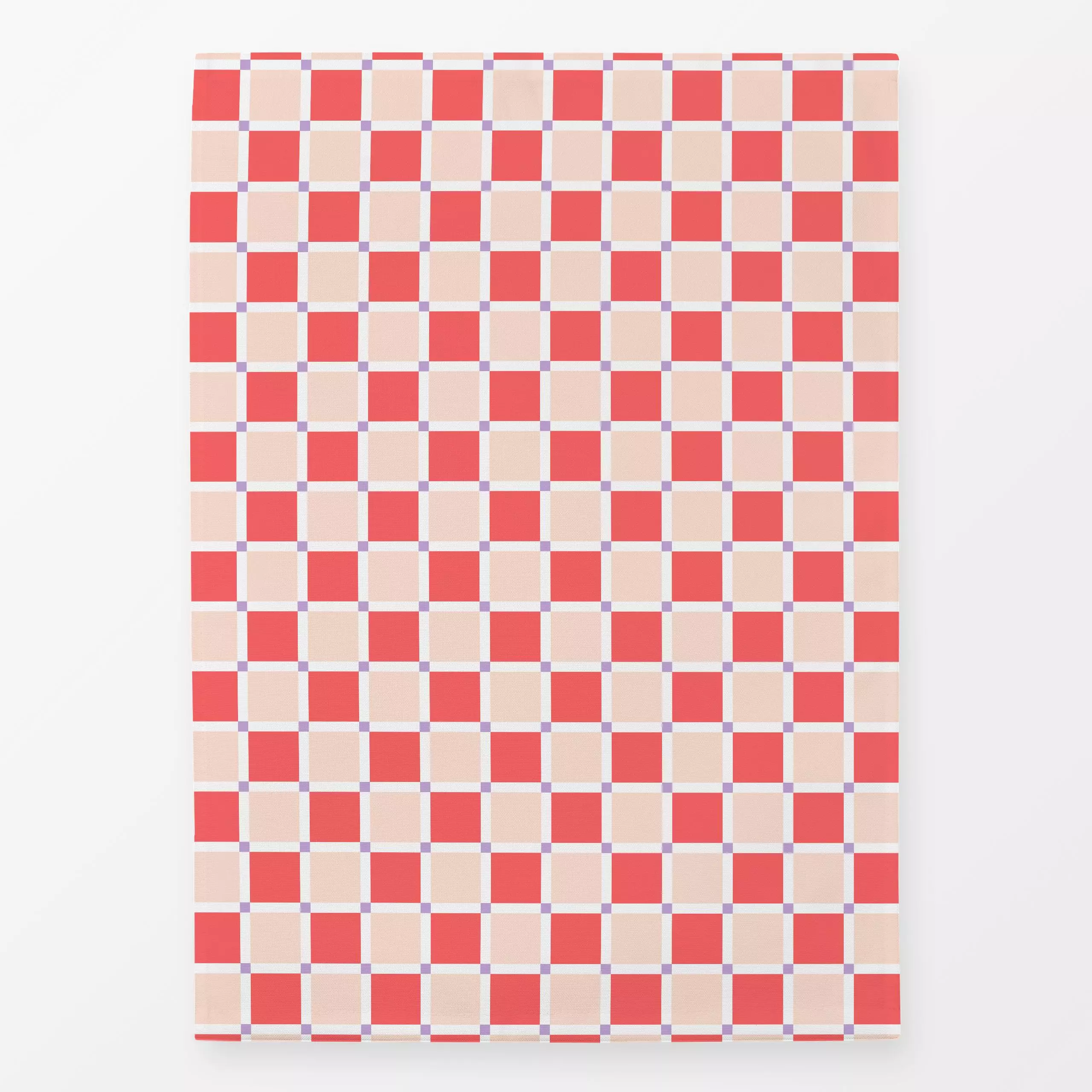 Geschirrtücher Chessboard Crossed Red - Symbole & Muster, Retro & Vintage - von „Jana Moßmann"; kariert, kleinkariert, Schac...