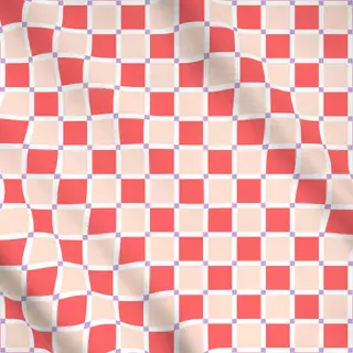 Meterware Chessboard Crossed Red