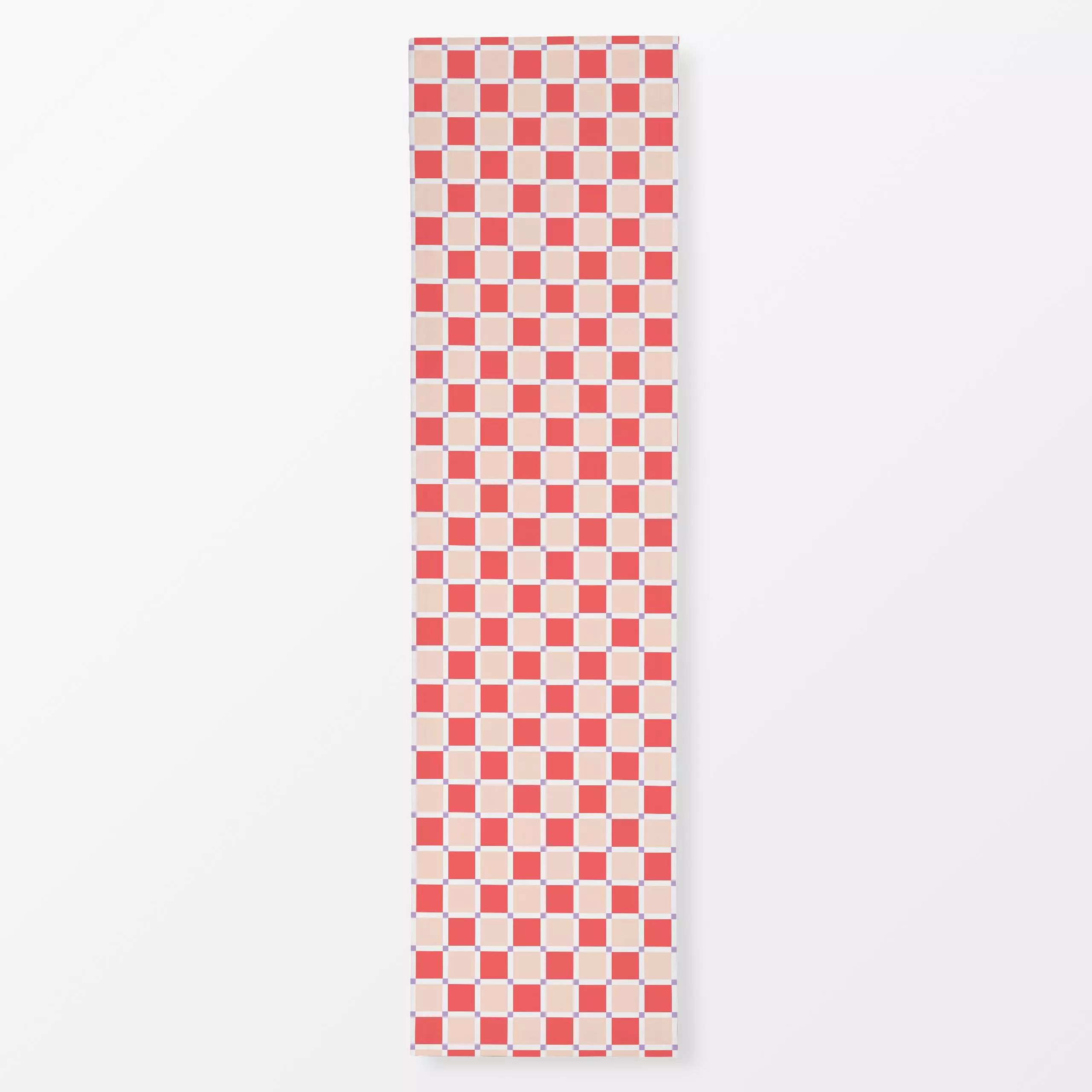 Tischläufer Chessboard Crossed Red, gemustert, von Jana Moßmann
