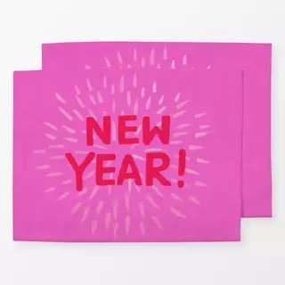 Tischset New Year pink