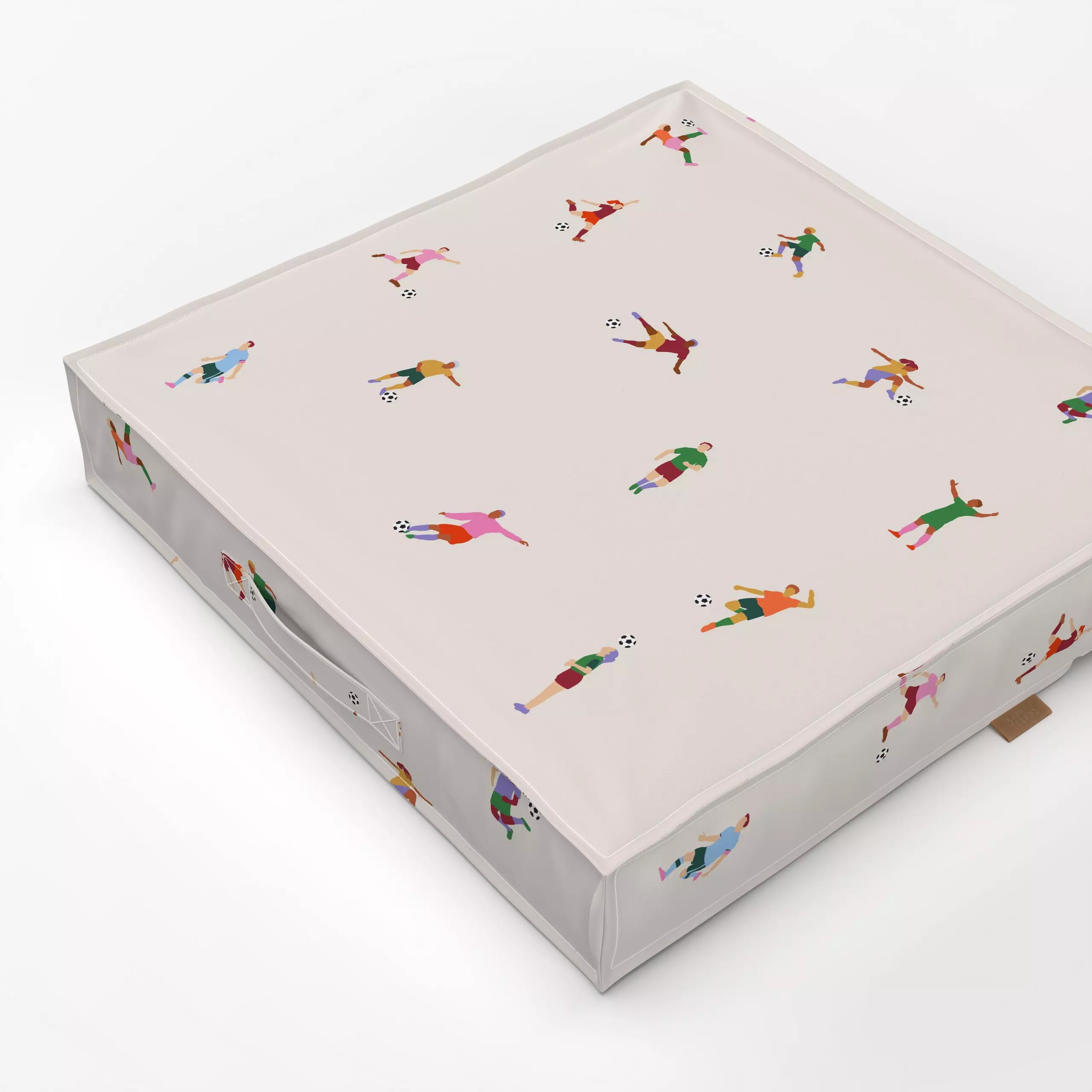 Bodenkissen Fußball Muster 1 - Sport, Symbole & Muster, Anlässe - von „textilwerk"; Illustration, Geschenk, Sport, minimalis...