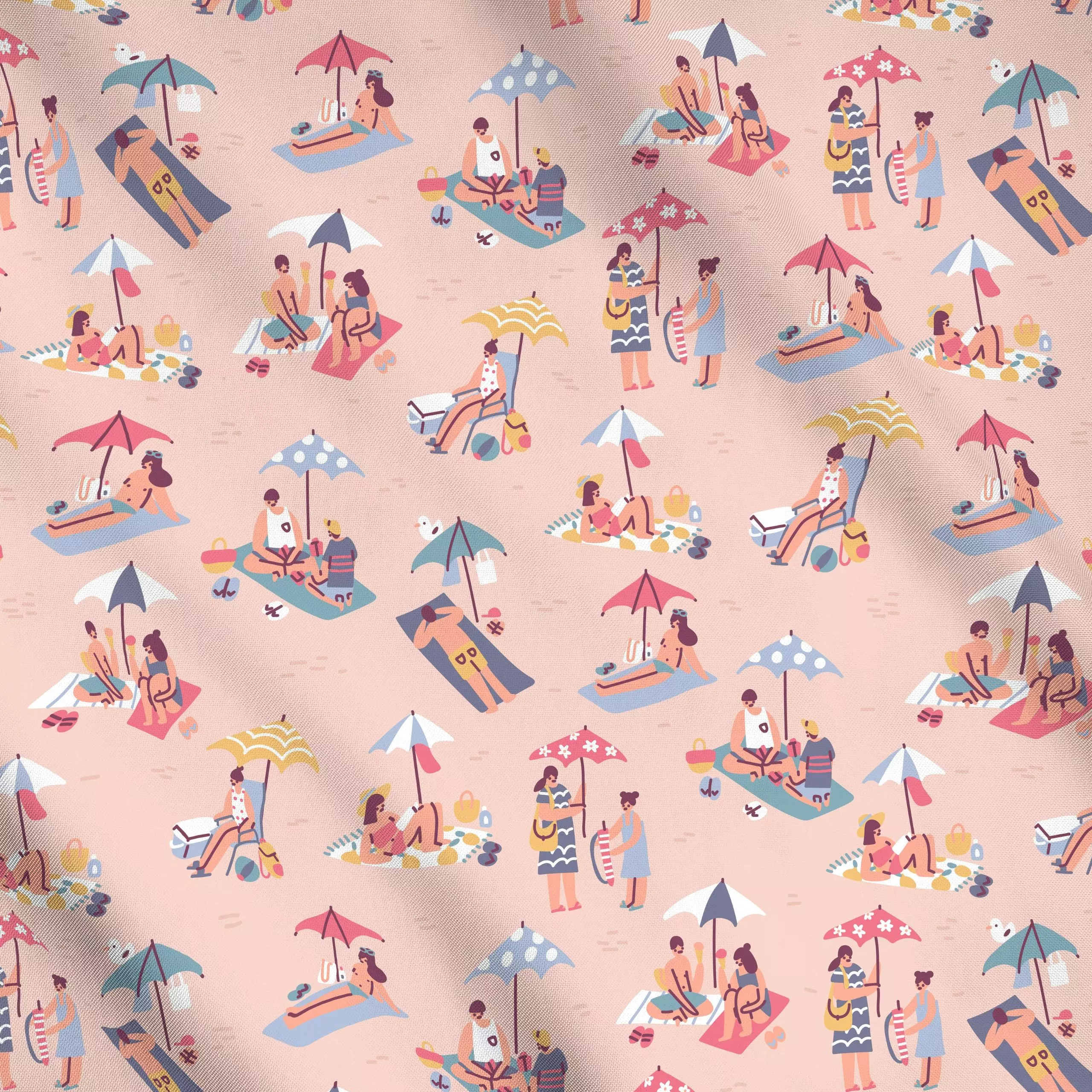 Meterware Beach Scene - Sommer - von „Sara Maese"; Sommer, summer, Beach, Summerfeeling, beachvibes, summertime, SummerVibes