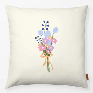 Kissen Blumenstrauß mit Schleife