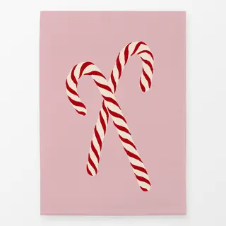 Geschirrtücher Xmas - Zuckerstange  pink