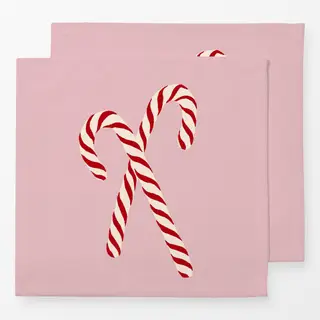 Servietten Xmas - Zuckerstange  pink