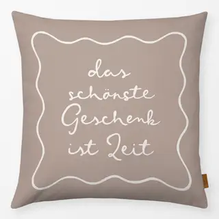 Kissen Geschenk Zeit beige