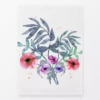 Geschirrtuch Wilder Blumenstrauß Aquarell