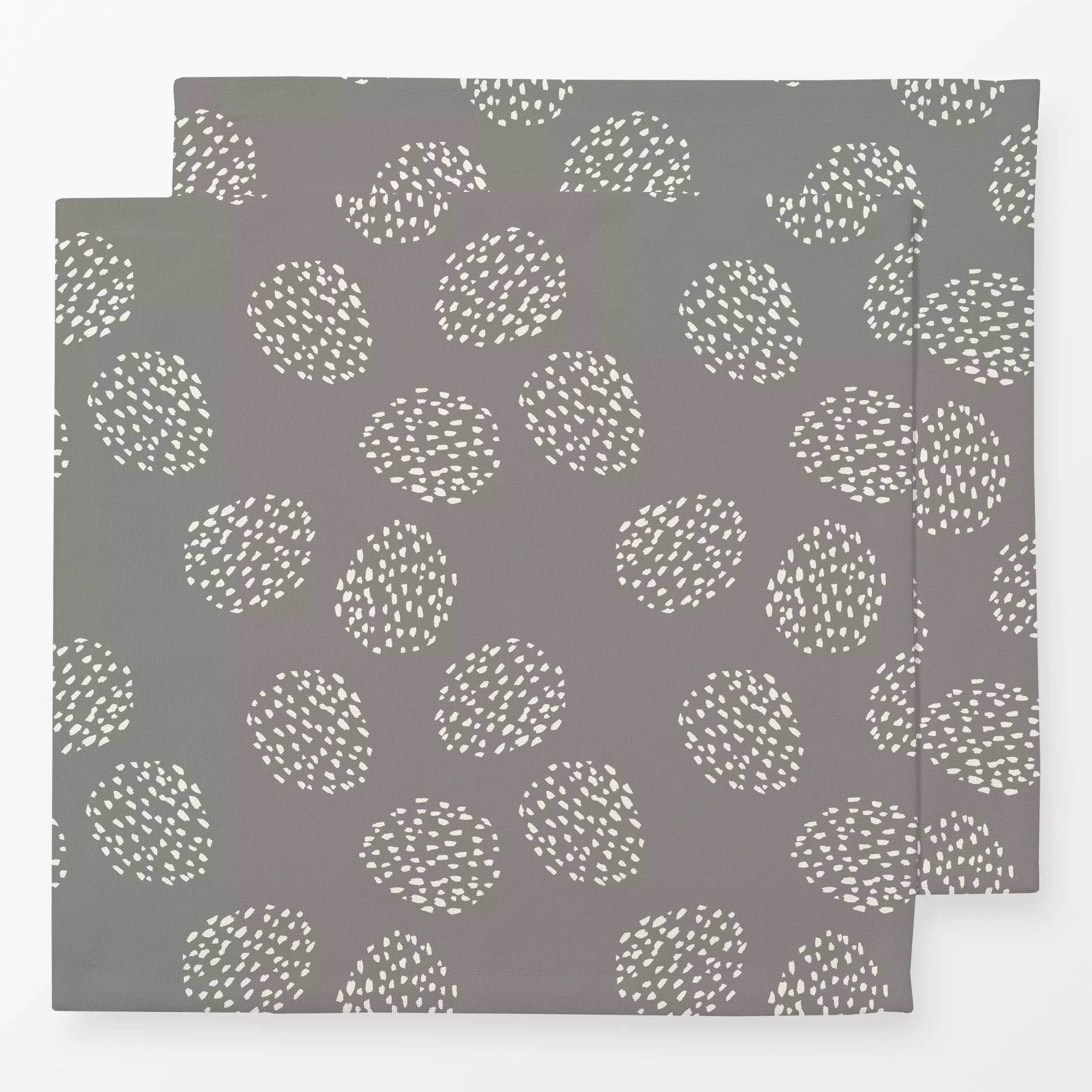 Servietten Prickley Stones in grey - Symbole & Muster - von „Sara Maria"; boho, grau, Kissen, modern, Scandi, Greige, minima...