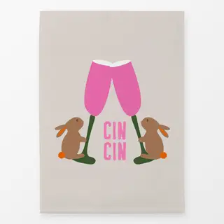 Geschirrtücher CINCIN Osterhasen Beige