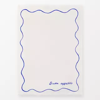 Geschirrtuch Buon Appetito Welle Blau