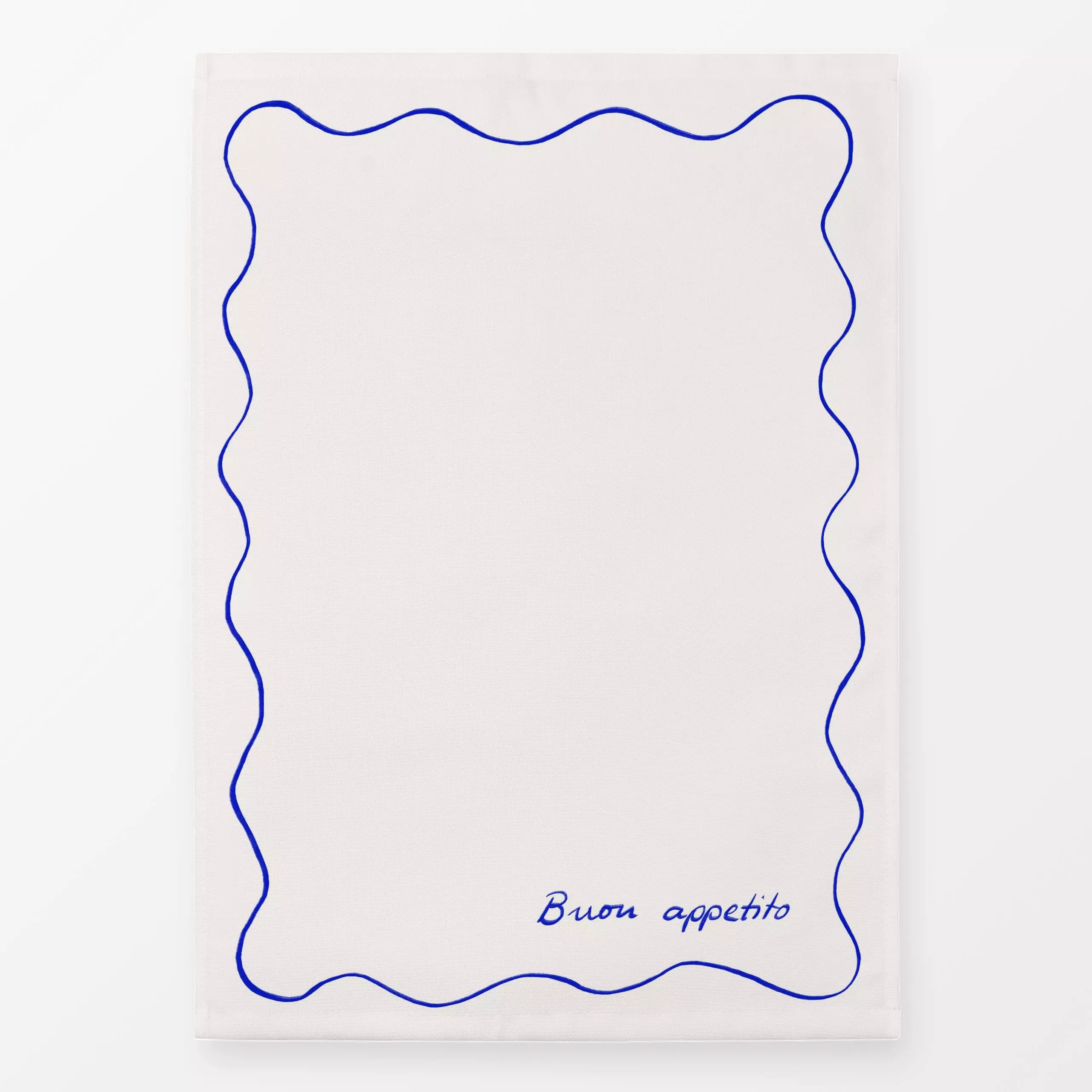 Geschirrtücher Buon Appetito Welle Blau - Sprüche & Schriftzüge, Symbole & Muster - von „Sophie Augustin Illustration"; Somm...