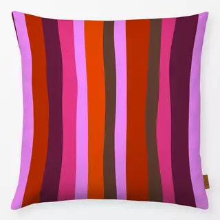 Kissen Multicolor Streifen pink rot