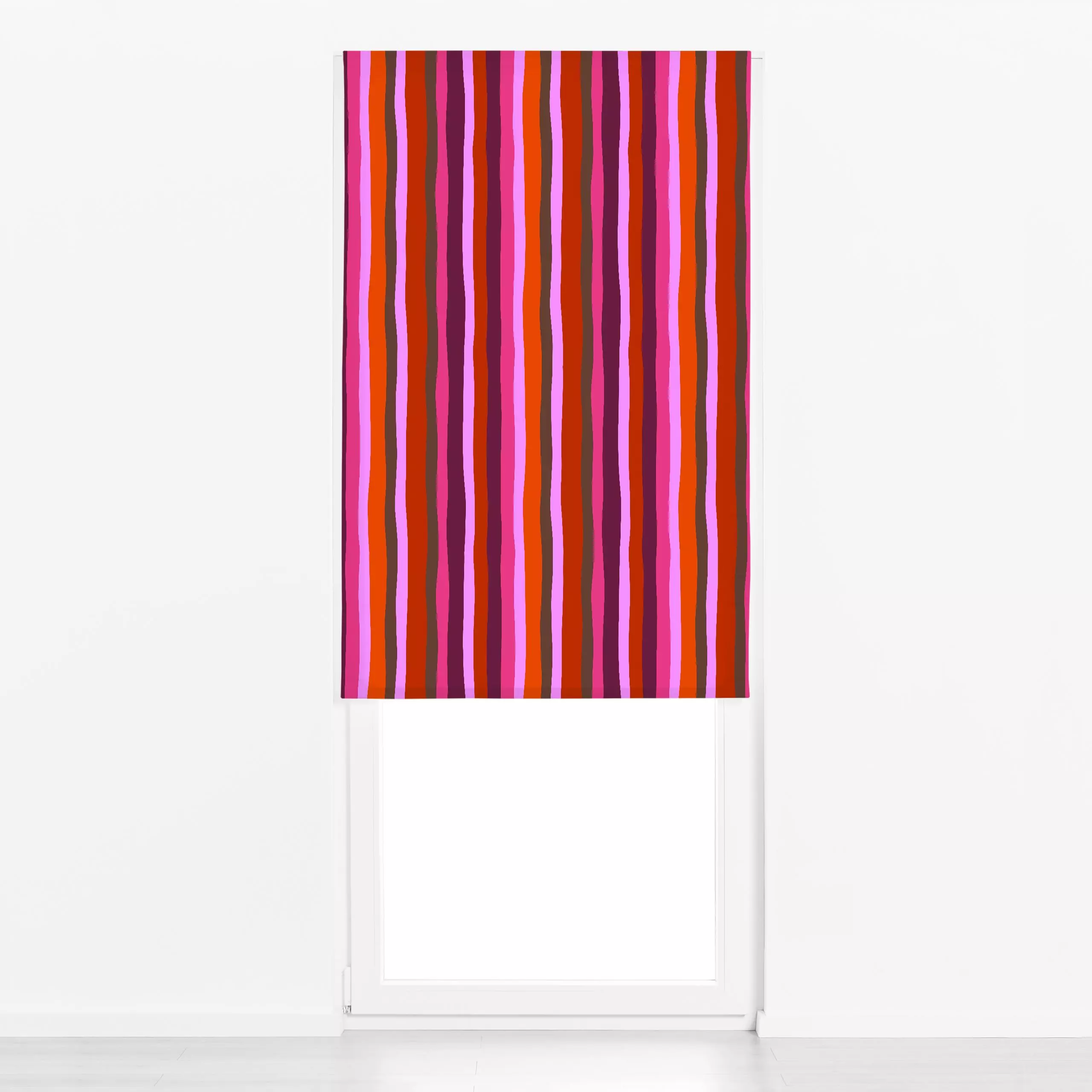 Raffrollo Multicolor Streifen pink rot - Herbst, Symbole & Muster, Anlässe - von „Studio Kesse"