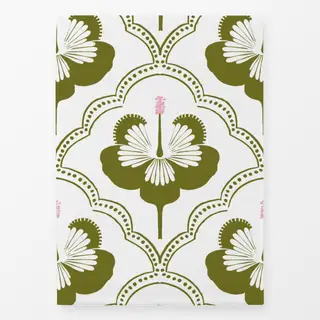 Geschirrtücher Hibiskus allover grün
