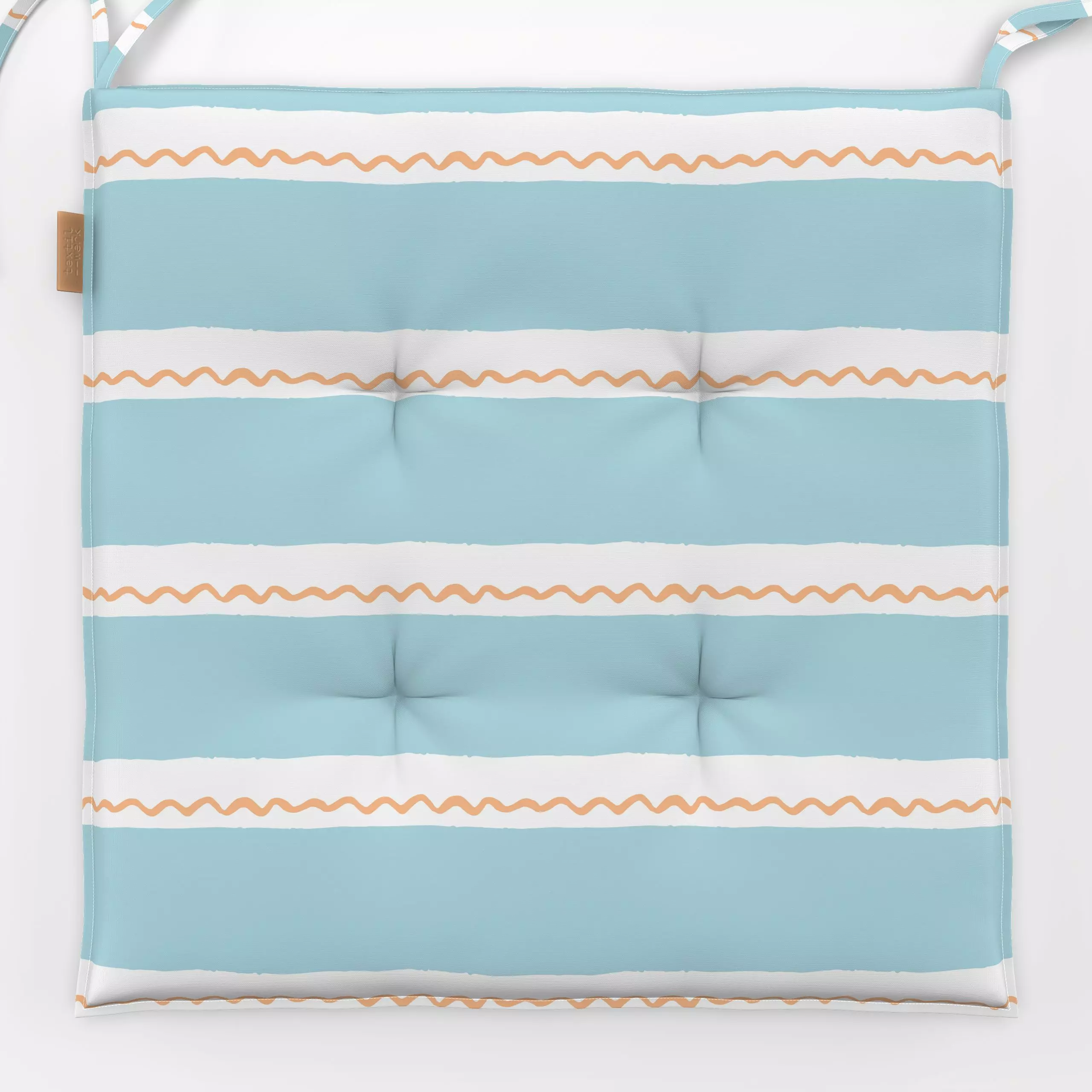 Sitzkissen Beach stripes blue - Natur & Landschaft, Sommer, Symbole & Muster - von „Barlena"; Streifen, Strand, Urlaub, Beac...