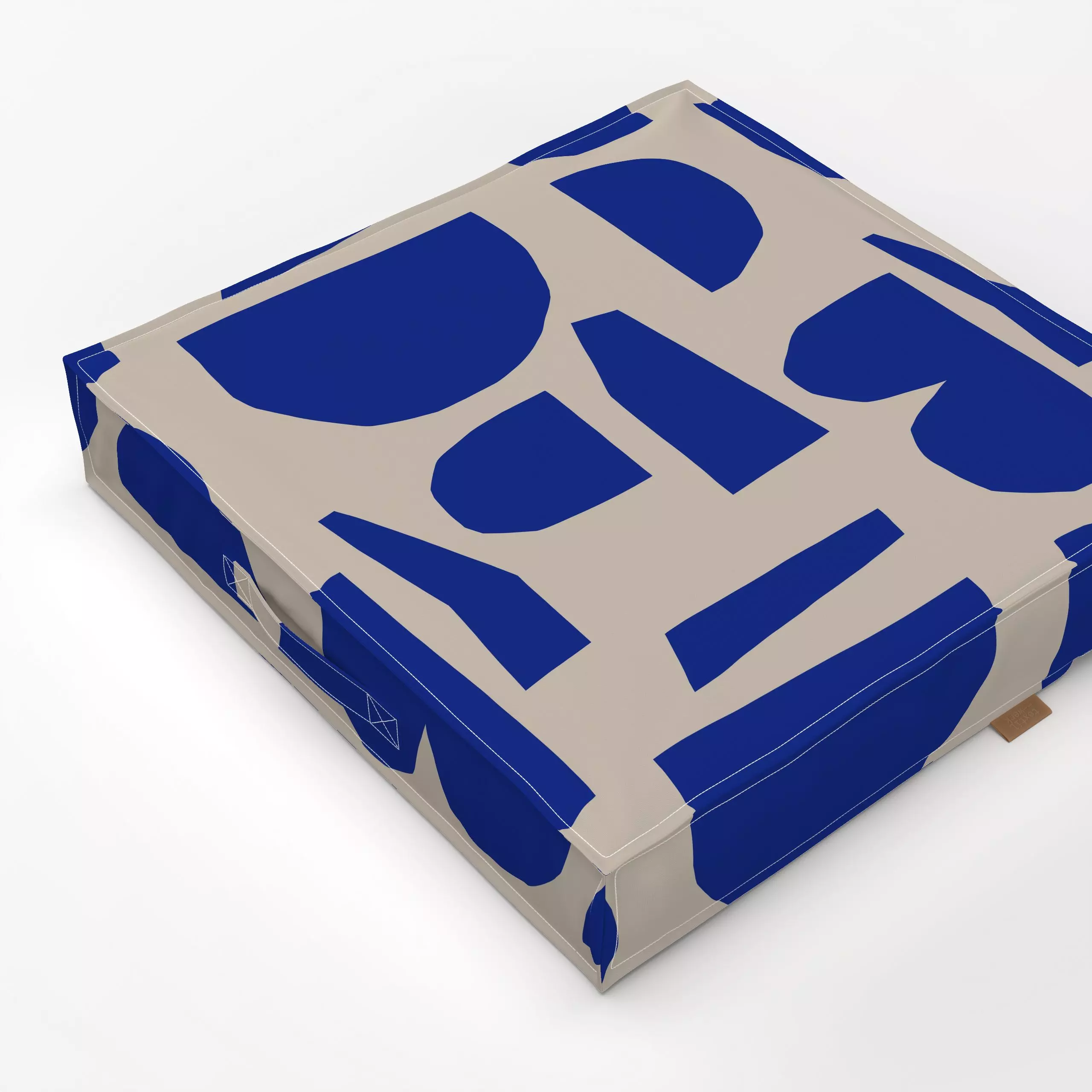 Bodenkissen Royal Shapes on Sand - Symbole & Muster - von „Lisa Jasmin Bauer"; modern, formen, Scandianvian, Scandi, moderni...