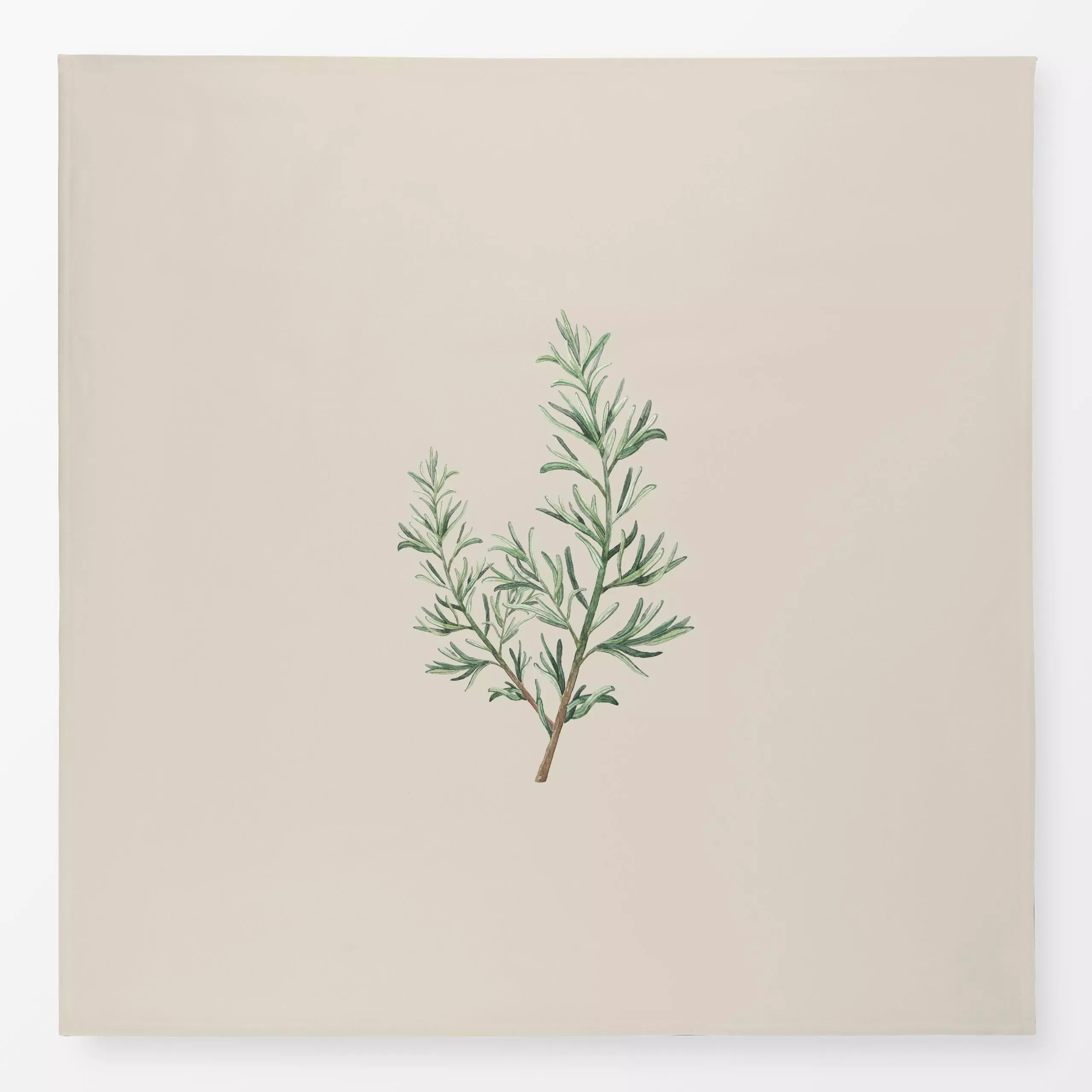 Tischdecke Rosmarinzweig beige, Blumen, von Karen Menzenbach