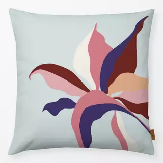 Kissen Bläter auf Blau