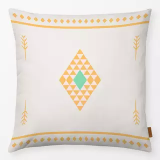 Kissen Cool Boho Triangles yellow